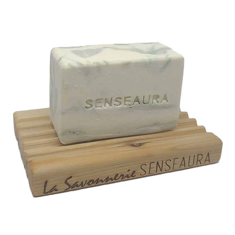 Coffret porte-savon et savon naturel Sapin baumier | La Savonnerie Senseaura