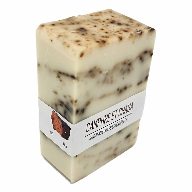 Savon Chaga et Camphre 100 grammes | Savon pour le corps | La Savonnerie Senseaura