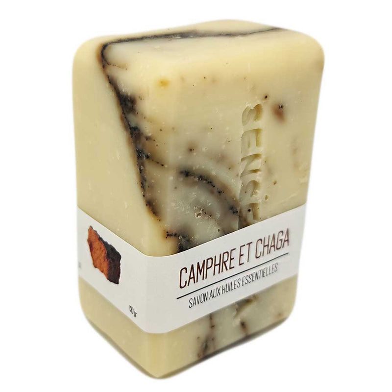 Savon Chaga et Camphre 130 grammes | Savon pour le corps | La Savonnerie Senseaura